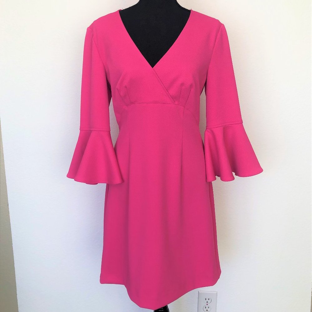 Trina Turk Fluted Sleeve Dress